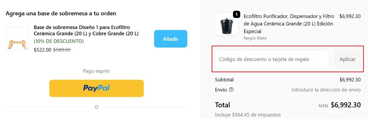 clic en el cupón