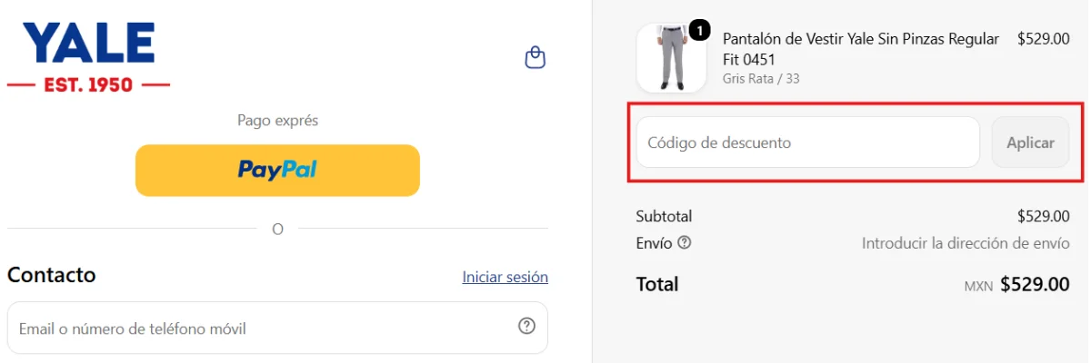 clic en el cupón