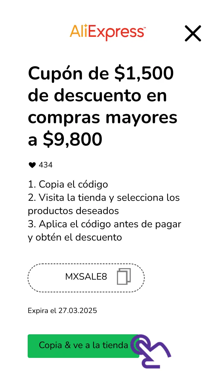 clic en el cupón
