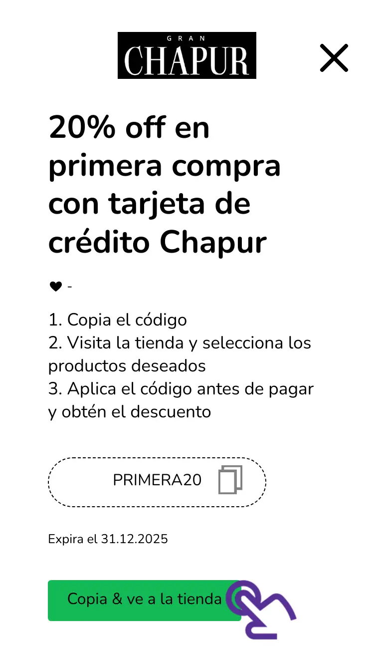 clic en el cupón
