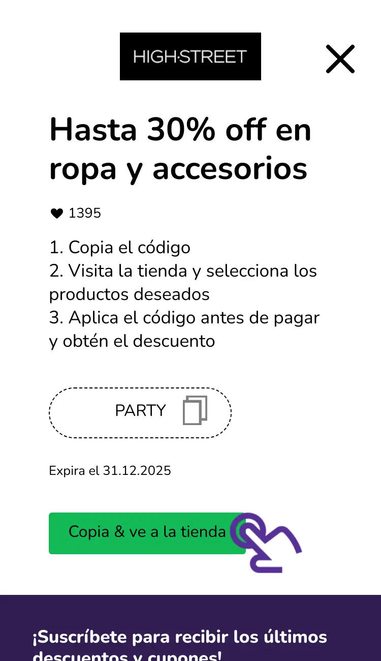clic en el cupón