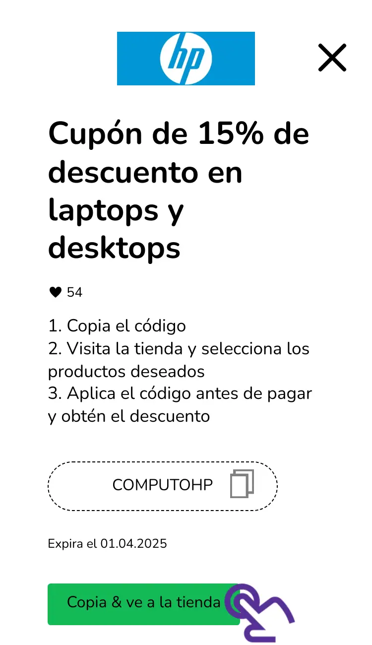 clic en el cupón