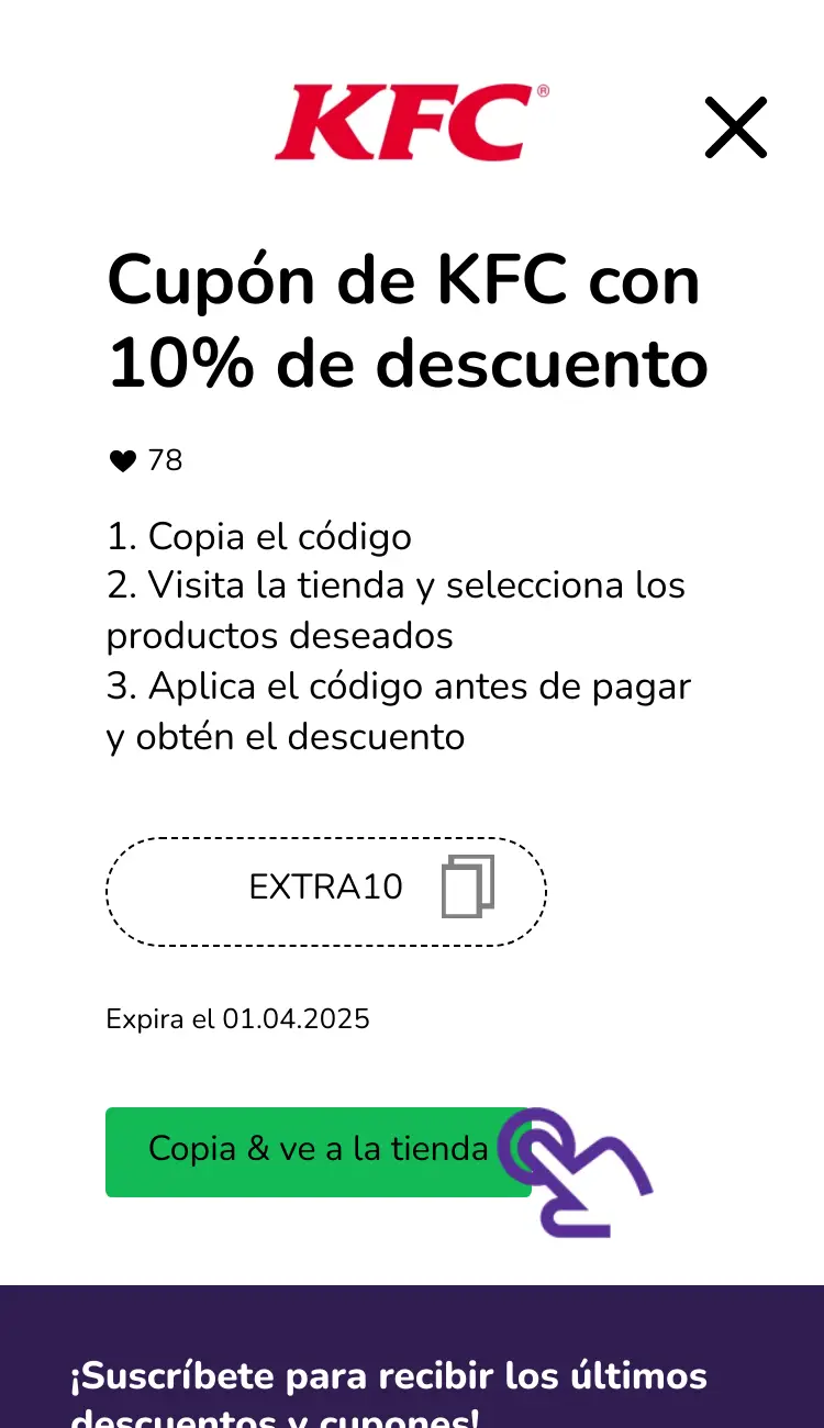 clic en el cupón