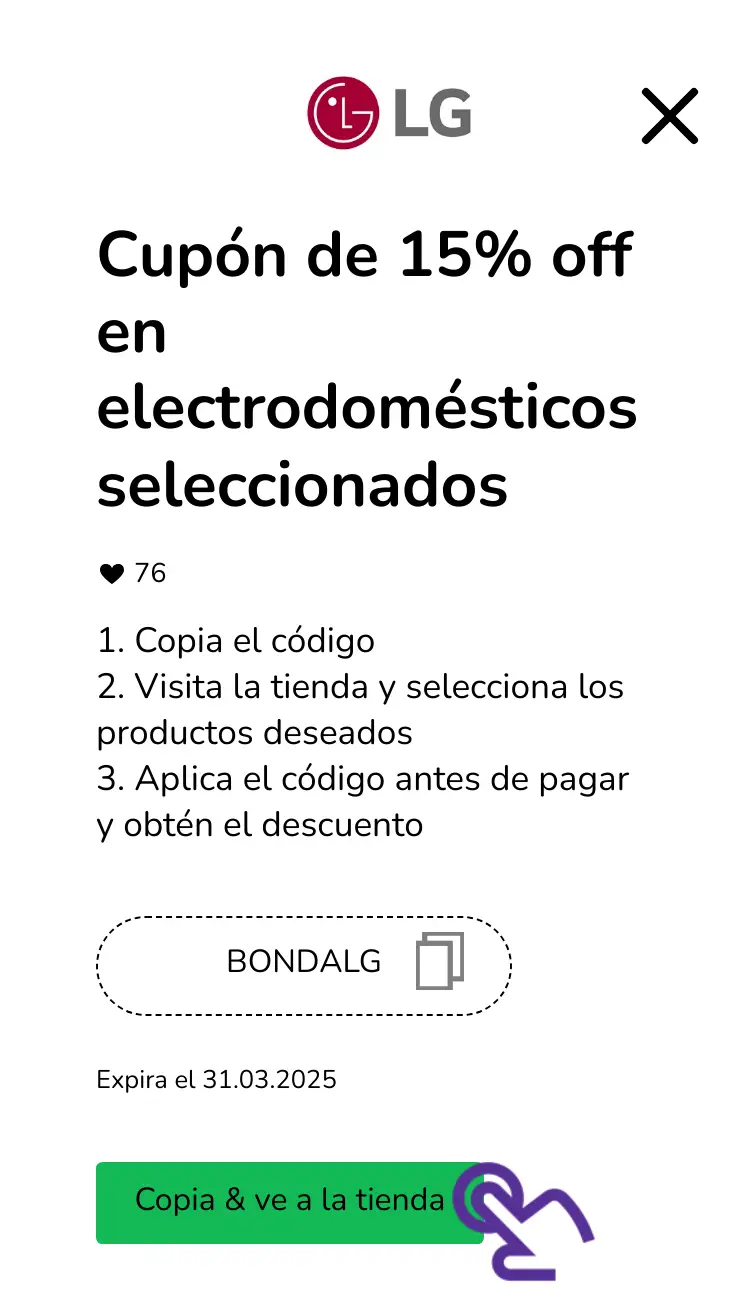 clic en el cupón
