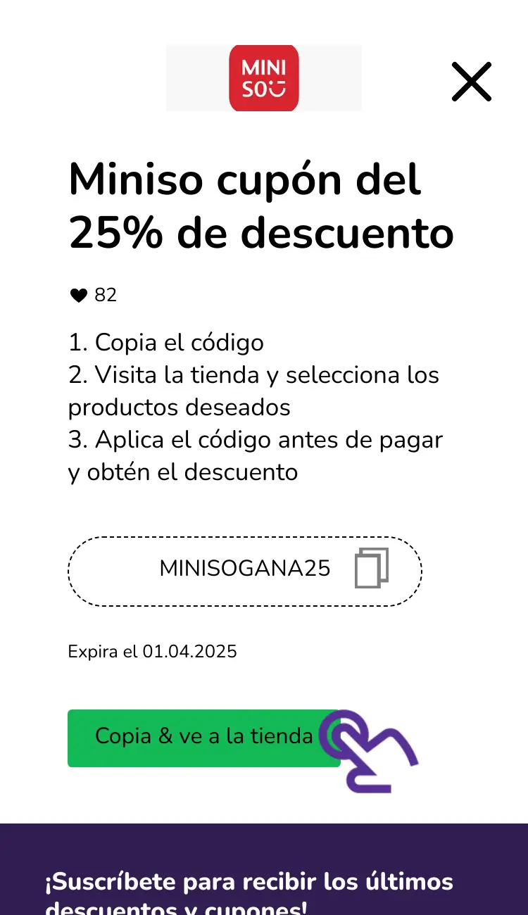 clic en el cupón