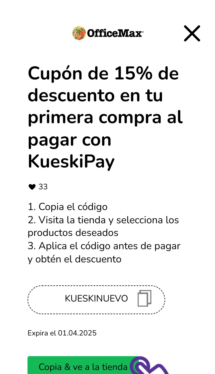 clic en el cupón