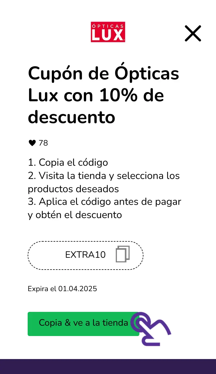 clic en el cupón