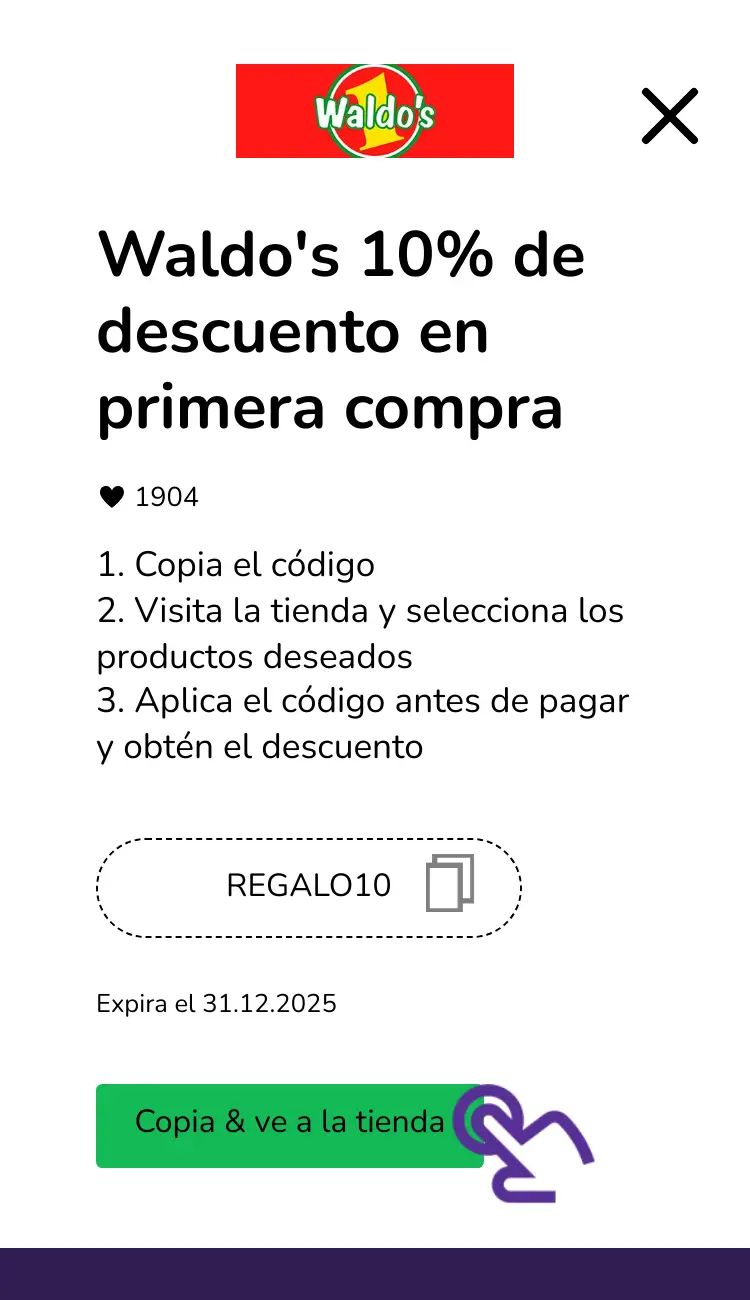 clic en el cupón