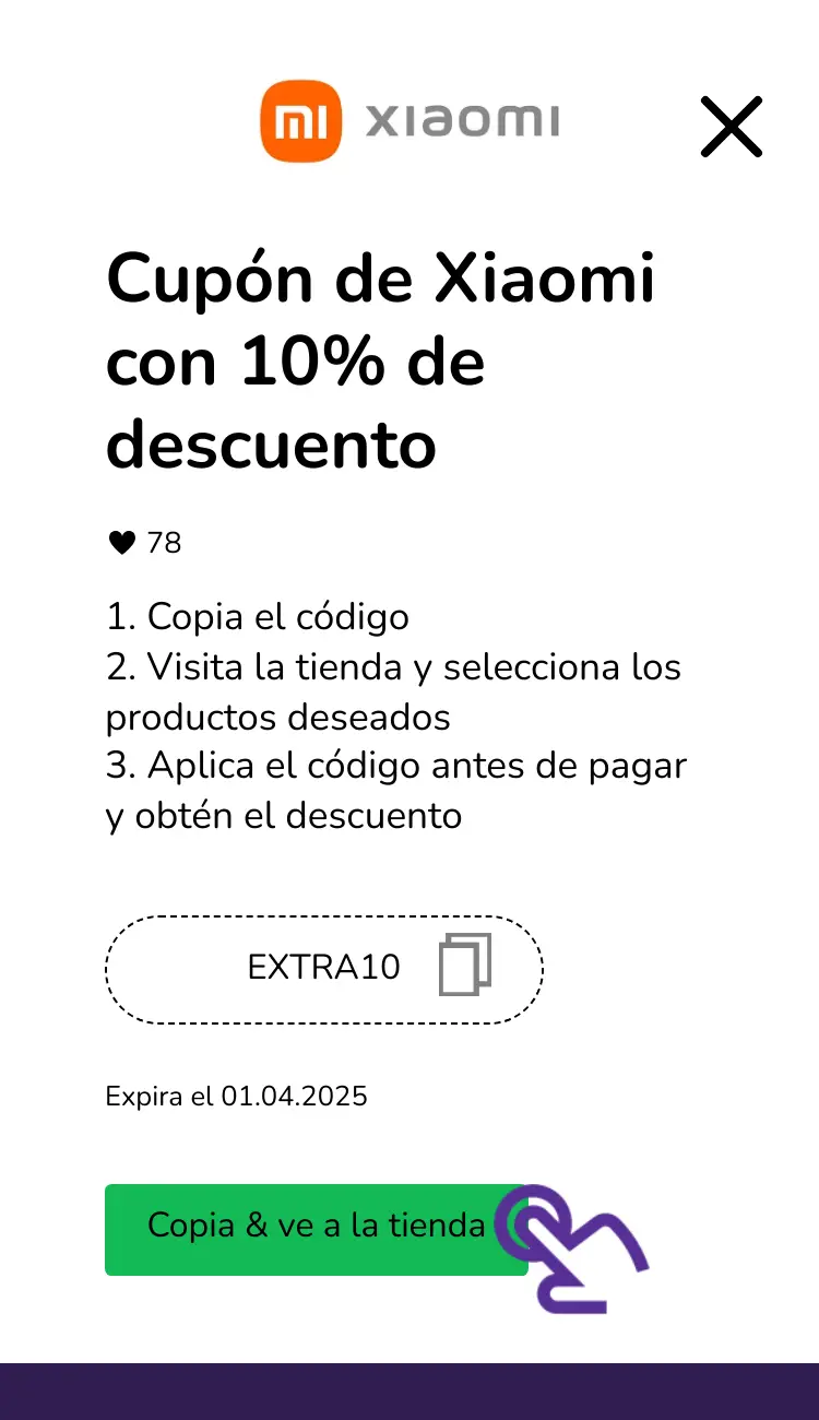 clic en el cupón