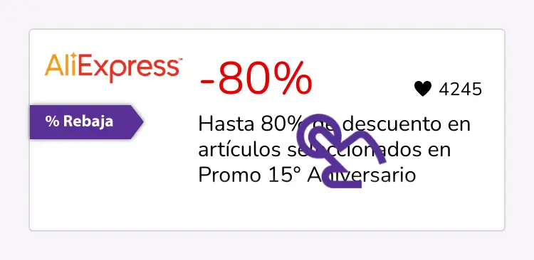 clic en el descuento