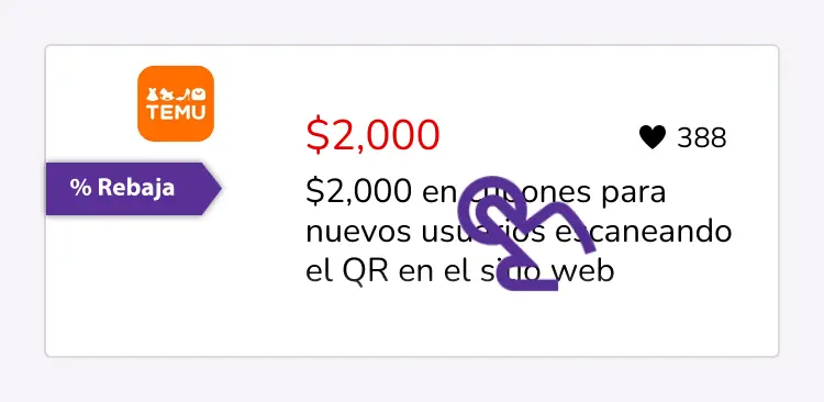 clic en el descuento
