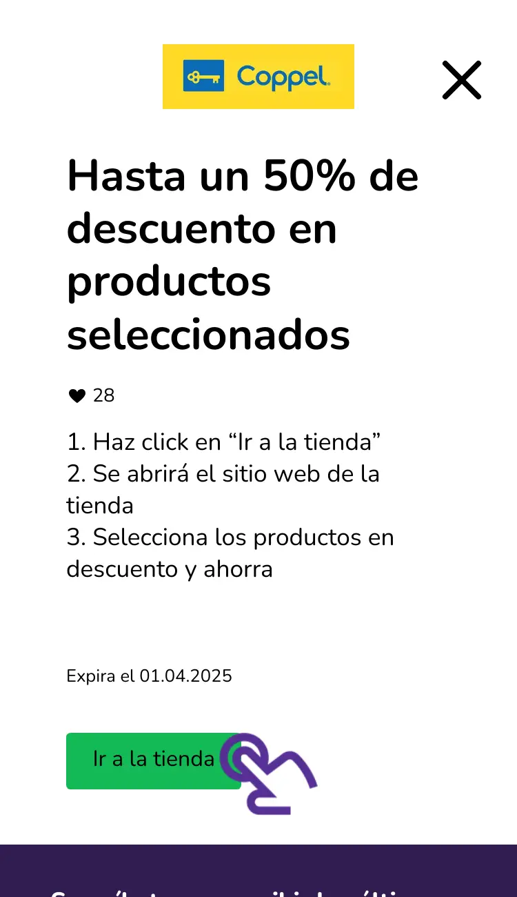 visitar la tienda con descuentos