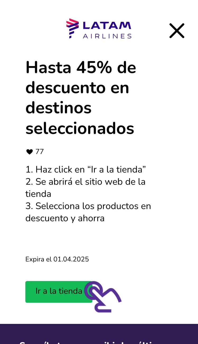 visitar la tienda con descuentos