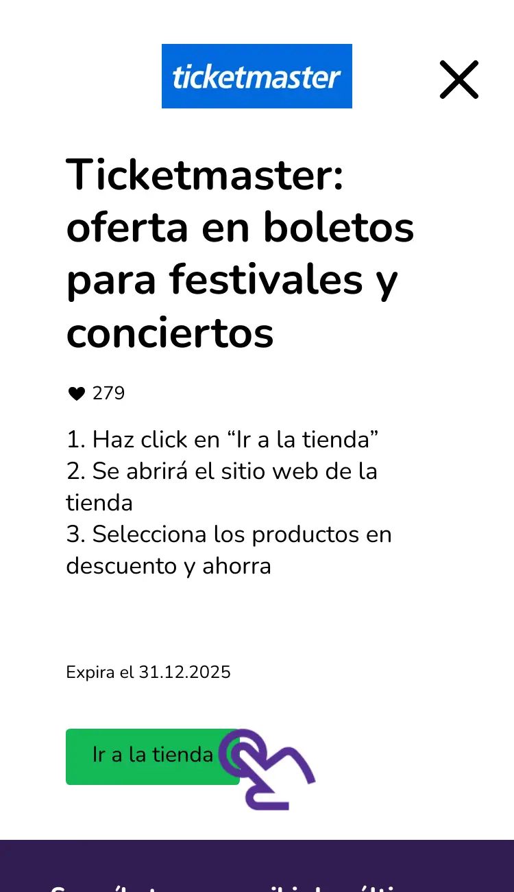 visitar la tienda con descuentos